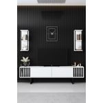 Casa si Gradina - Mobilier - Comode si corpuri - Comode - Comoda tv, Hanah Home, pal melaminat, alb negru, 180x30x48 cm, 618BLY1143 - Infinity.ro