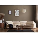Casa si Gradina - Mobilier - Canapele si coltare - Coltare - Coltar, Hanah Home, lemn fag si pal, bej, 330x105x90 cm - Infinity.ro