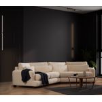 Casa si Gradina - Mobilier - Canapele si coltare - Coltare - Coltar, Hanah Home, lemn fag si pal, bej, 330x105x90 cm - Infinity.ro