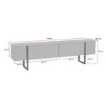 Casa si Gradina - Mobilier - Comode si corpuri - Comode - Comoda tv, Hanah Home, pal melaminat, pin atlantic si negru, 180x45x30 cm - Infinity.ro