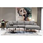 Casa si Gradina - Mobilier - Canapele si coltare - Coltare - Coltar, Hanah Home, lemn fag si pal, gri, 255x150x90 cm, 560ARE1172 - Infinity.ro