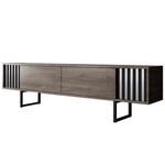 Casa si Gradina - Mobilier - Comode si corpuri - Comode - Comoda tv, Hanah Home, pal melaminat, nuc si negru, 180x30x48 cm, 618BLY1280 - Infinity.ro