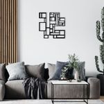 Casa si Gradina - Decoratiuni - Decoratiuni perete - Decoratiune de perete, Wallxpert, metal, negru, 50x50 cm, 279ENZ1182 - Infinity.ro