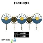 Casa si Gradina - Mobilier - Organizare si depozitare - Cuiere - Cuiere de perete, Wallxpert, metal, multicolor, 60x23 cm - Infinity.ro