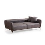 Casa si Gradina - Mobilier - Canapele si coltare - Canapele - Canapea 3 locuri, Atelier Del Sofa, lemn fag si pal, gri inchis, 220x95x67 cm - Infinity.ro