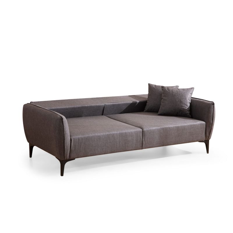 Casa si Gradina - Mobilier - Canapele si coltare - Canapele - Canapea 3 locuri, Atelier Del Sofa, lemn fag si pal, gri inchis, 220x95x67 cm - Infinity.ro