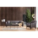 Casa si Gradina - Mobilier - Canapele si coltare - Canapele - Canapea 3 locuri, Atelier Del Sofa, lemn fag si pal, gri inchis, 220x95x67 cm - Infinity.ro