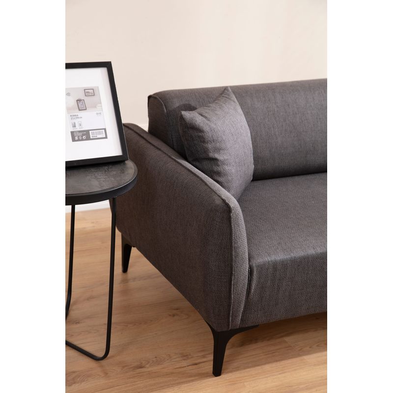 Casa si Gradina - Mobilier - Canapele si coltare - Canapele - Canapea 3 locuri, Atelier Del Sofa, lemn fag si pal, gri inchis, 220x95x67 cm - Infinity.ro