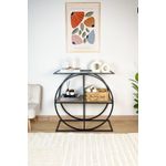 Casa si Gradina - Mobilier - Comode si corpuri - Console - Consola, Hanah Home, pal melaminat, pin atlantic, sticla transparenta, 80x30x83 cm - Infinity.ro