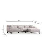 Casa si Gradina - Mobilier - Canapele si coltare - Coltare - Coltar, Atelier Del Sofa, poliester, alb, 280x160 cm - Infinity.ro