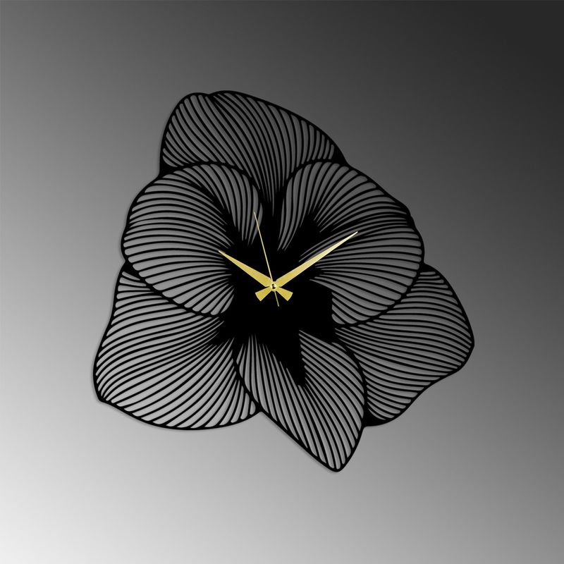 Casa si Gradina - Decoratiuni - Ceasuri - Ceas de perete decorativ, Wallxpert, metal, negru, 70x70 cm, 891TNL3635 - Infinity.ro