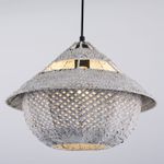 Casa si Gradina - Corpuri si surse de iluminat - Lustre si pendule - Candelabru, Opviq, plastic cu ratan, alb, diametru 40 cm, inaltime 120 cm, 701CHD1800 - Infinity.ro