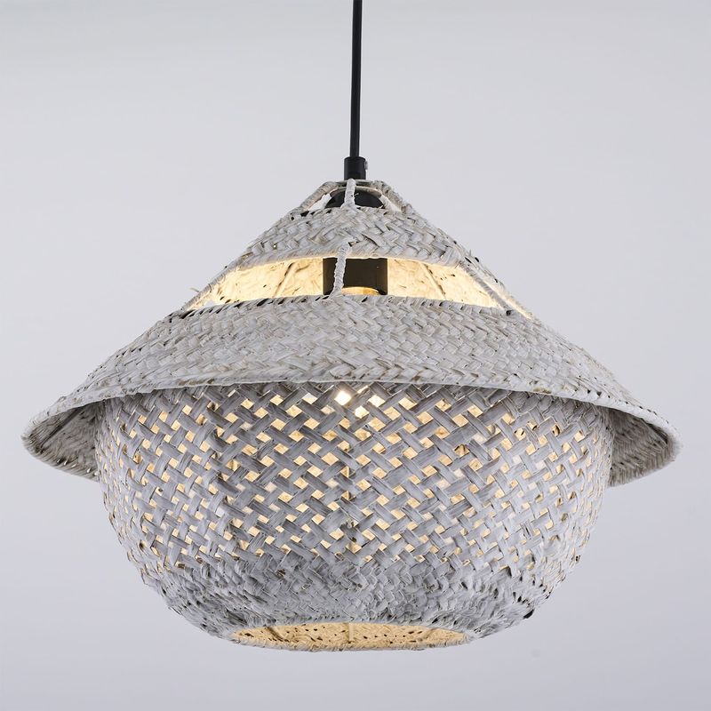 Casa si Gradina - Corpuri si surse de iluminat - Lustre si pendule - Candelabru, Opviq, plastic cu ratan, alb, diametru 40 cm, inaltime 120 cm, 701CHD1800 - Infinity.ro