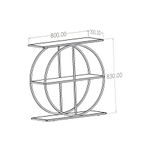 Casa si Gradina - Mobilier - Comode si corpuri - Console - Consola, Hanah Home, pal melaminat, pin atlantic, sticla transparenta, 80x30x83 cm - Infinity.ro