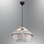 Casa si Gradina - Corpuri si surse de iluminat - Lustre si pendule - Candelabru, Opviq, plastic cu ratan, alb, diametru 40 cm, inaltime 120 cm, 701CHD1800 - Infinity.ro