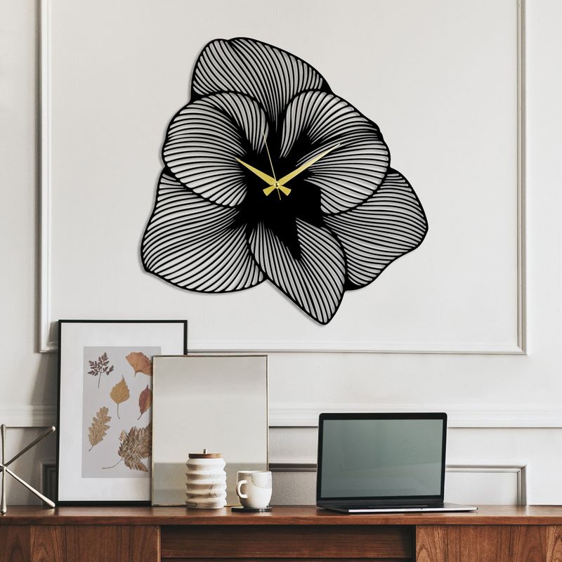 Casa si Gradina - Decoratiuni - Ceasuri - Ceas de perete decorativ, Wallxpert, metal, negru, 70x70 cm, 891TNL3635 - Infinity.ro