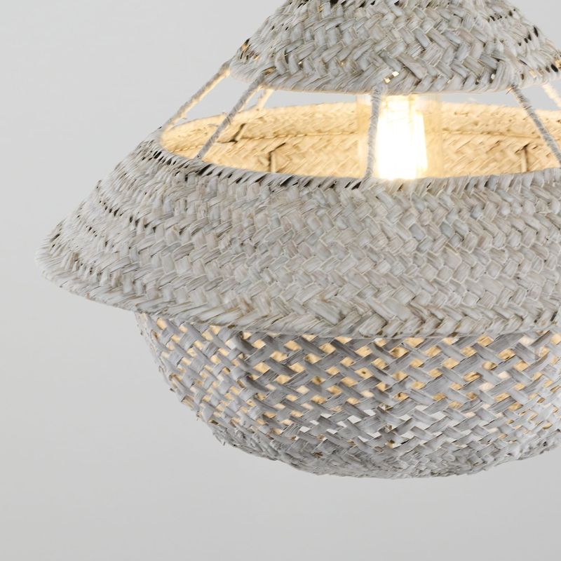 Casa si Gradina - Corpuri si surse de iluminat - Lustre si pendule - Candelabru, Opviq, plastic cu ratan, alb, diametru 40 cm, inaltime 120 cm, 701CHD1800 - Infinity.ro