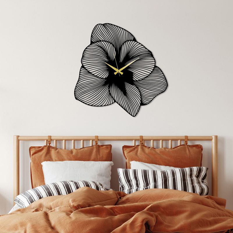 Casa si Gradina - Decoratiuni - Ceasuri - Ceas de perete decorativ, Wallxpert, metal, negru, 70x70 cm, 891TNL3635 - Infinity.ro