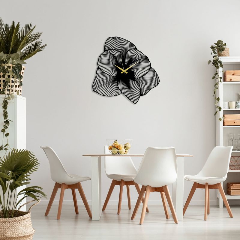 Casa si Gradina - Decoratiuni - Ceasuri - Ceas de perete decorativ, Wallxpert, metal, negru, 70x70 cm, 891TNL3635 - Infinity.ro