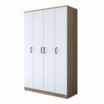 Casa si Gradina - Mobilier - Dulapuri si sifoniere - Sifoniere - Sifonier, Hanah Home, pal melaminat, nuc si alb, 120x47.3x190.8 cm - Infinity.ro