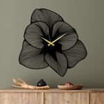 Casa si Gradina - Decoratiuni - Ceasuri - Ceas de perete decorativ, Wallxpert, metal, negru, 70x70 cm, 891TNL3635 - Infinity.ro