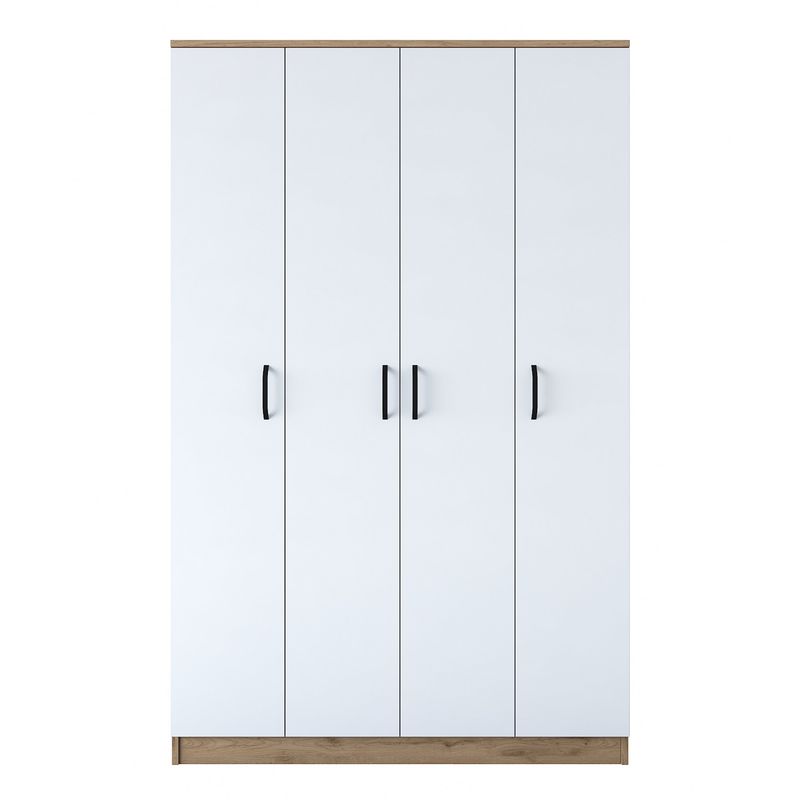 Casa si Gradina - Mobilier - Dulapuri si sifoniere - Sifoniere - Sifonier, Hanah Home, pal melaminat, nuc si alb, 120x47.3x190.8 cm - Infinity.ro