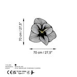 Casa si Gradina - Decoratiuni - Ceasuri - Ceas de perete decorativ, Wallxpert, metal, negru, 70x70 cm, 891TNL3635 - Infinity.ro