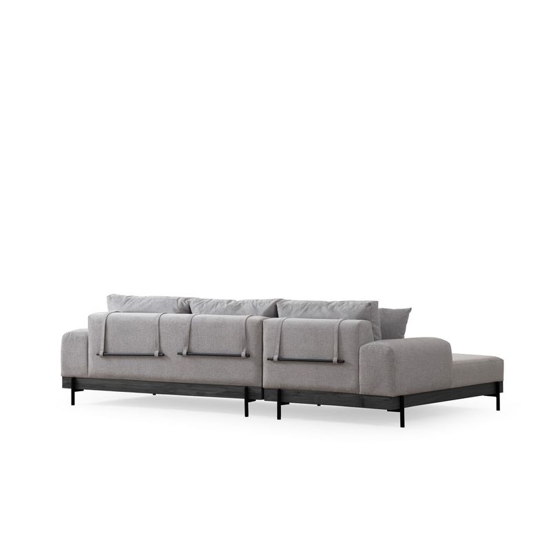 Casa si Gradina - Mobilier - Canapele si coltare - Coltare - Coltar, Hanah Home, lemn fag si pal, gri, 170x280x98 cm, 560ARE2133 - Infinity.ro