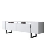 Casa si Gradina - Mobilier - Comode si corpuri - Comode - Comoda tv, Hanah Home, pal melaminat, alb argintiu, 180x50x30 cm - Infinity.ro