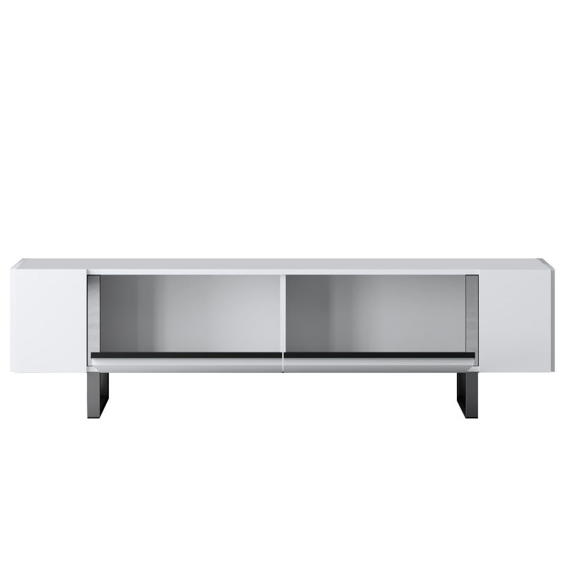 Casa si Gradina - Mobilier - Comode si corpuri - Comode - Comoda tv, Hanah Home, pal melaminat, alb argintiu, 180x50x30 cm - Infinity.ro