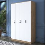 Casa si Gradina - Mobilier - Dulapuri si sifoniere - Sifoniere - Sifonier, Hanah Home, pal melaminat, nuc si alb, 120x47.3x190.8 cm - Infinity.ro