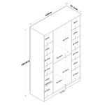 Casa si Gradina - Mobilier - Dulapuri si sifoniere - Sifoniere - Sifonier, Hanah Home, pal melaminat, nuc si alb, 120x47.3x190.8 cm - Infinity.ro