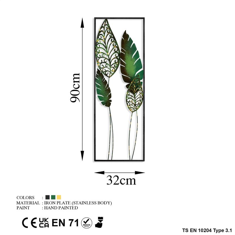 Casa si Gradina - Decoratiuni - Decoratiuni perete - Accesoriu decorativ de perete, Wallxpert, metal, multicolor, 32x90 cm, 930DYU1181 - Infinity.ro