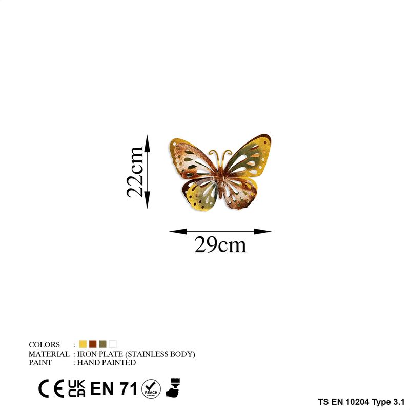 Casa si Gradina - Decoratiuni - Decoratiuni perete - Accesoriu decorativ de perete, Wallxpert, metal, multicolor, 29x22 cm, 930DYU1240 - Infinity.ro