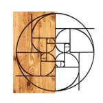 Casa si Gradina - Decoratiuni - Decoratiuni perete - Accesoriu decorativ de perete, Wallxpert, metal, negru si nuc, 57x58 cm - Infinity.ro