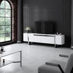 Casa si Gradina - Mobilier - Comode si corpuri - Comode - Comoda tv, Hanah Home, pal melaminat, alb argintiu, 180x50x30 cm - Infinity.ro