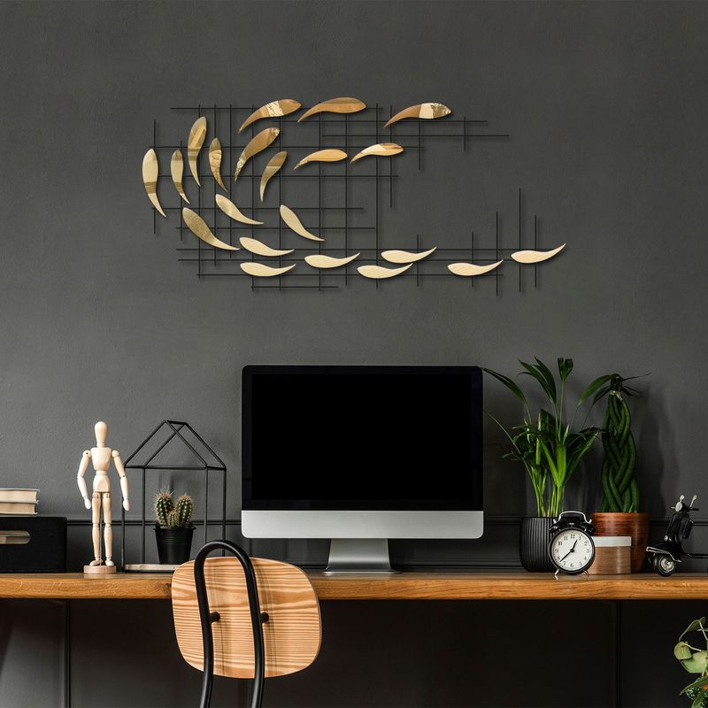 Casa si Gradina - Decoratiuni - Decoratiuni perete - Accesoriu decorativ de perete, Wallxpert, metal, multicolor, 100x45x4 cm, 891TNL2410 - Infinity.ro