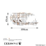 Casa si Gradina - Decoratiuni - Decoratiuni perete - Accesoriu decorativ de perete, Wallxpert, metal, multicolor, 100x45x4 cm, 891TNL2411 - Infinity.ro
