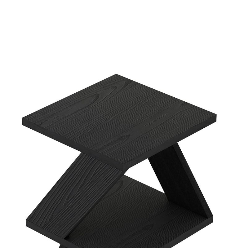 Casa si Gradina - Mobilier - Mese si birouri - Mese living - Masa laterala, Hanah Home, pal melaminat, negru si lemn, 29.6x29.6x54.2 cm - Infinity.ro