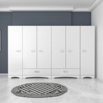 Casa si Gradina - Mobilier - Dulapuri si sifoniere - Dulapuri - Dulap, Hanah Home, pal melaminat, alb, 243x181x47.6 cm - Infinity.ro
