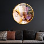 Casa si Gradina - Decoratiuni - Tablouri - Tablou decorativ, Wallxpert, sticla temperata, multicolor, diametru 60 cm, 698GLS1498 - Infinity.ro