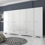 Casa si Gradina - Mobilier - Dulapuri si sifoniere - Dulapuri - Dulap, Hanah Home, pal melaminat, alb, 243x181x47.6 cm - Infinity.ro