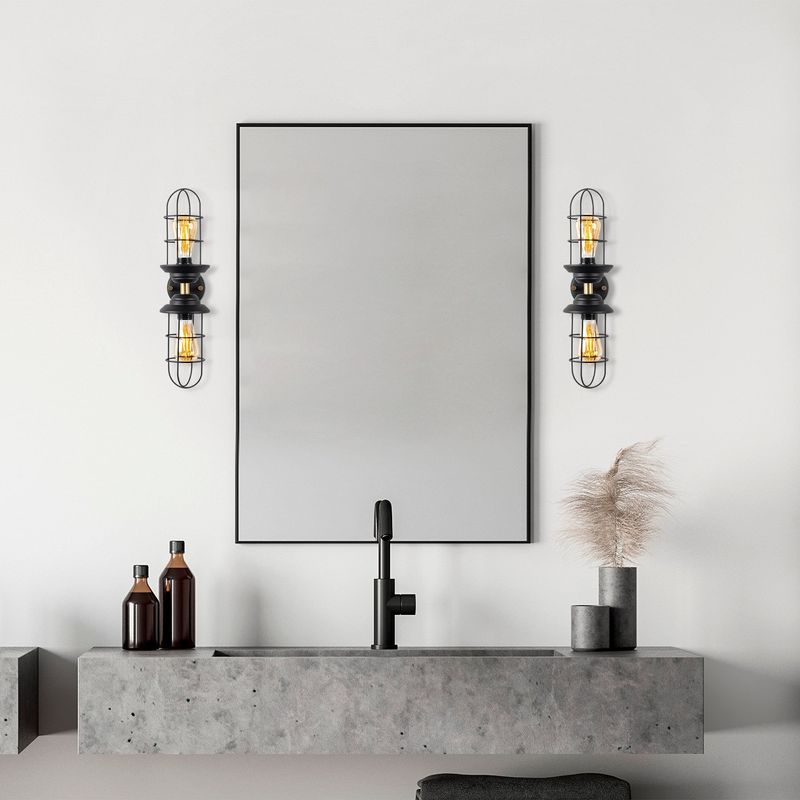 Casa si Gradina - Corpuri si surse de iluminat - Plafoniere, aplice si spoturi - Aplica de perete, Opviq, metal, negru auriu, 12x20x51 cm - Infinity.ro