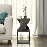 Casa si Gradina - Mobilier - Mese si birouri - Mese living - Masa laterala, Hanah Home, pal melaminat, negru si lemn, 29.6x29.6x54.2 cm - Infinity.ro