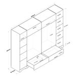 Casa si Gradina - Mobilier - Dulapuri si sifoniere - Dulapuri - Dulap, Hanah Home, pal melaminat, alb, 243x181x47.6 cm - Infinity.ro