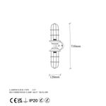 Casa si Gradina - Corpuri si surse de iluminat - Plafoniere, aplice si spoturi - Aplica de perete, Opviq, metal, negru auriu, 12x20x51 cm - Infinity.ro