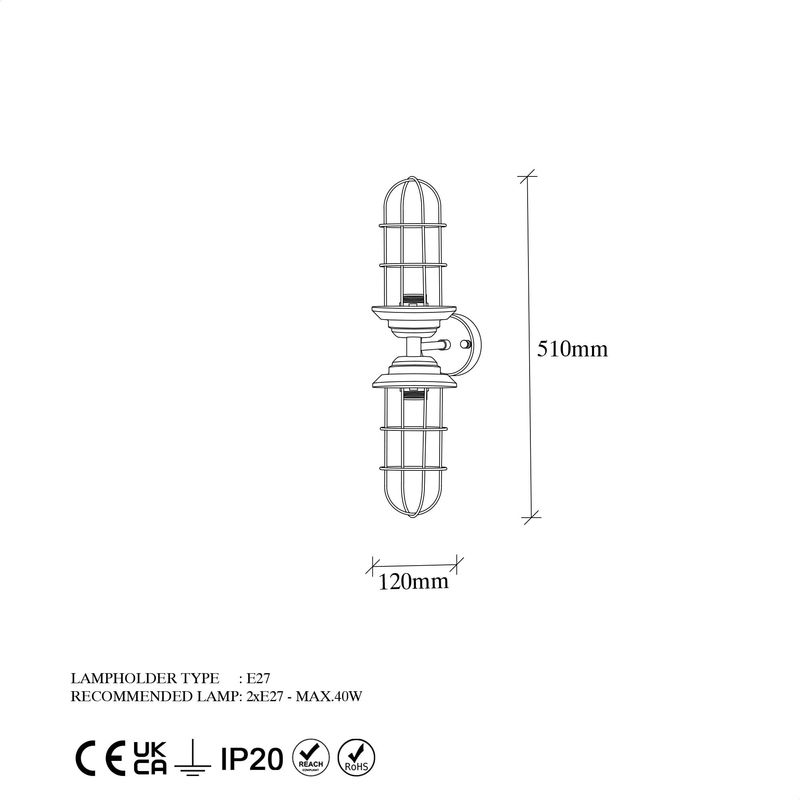 Casa si Gradina - Corpuri si surse de iluminat - Plafoniere, aplice si spoturi - Aplica de perete, Opviq, metal, negru auriu, 12x20x51 cm - Infinity.ro