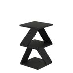 Casa si Gradina - Mobilier - Mese si birouri - Mese living - Masa laterala, Hanah Home, pal melaminat, negru si lemn, 29.6x29.6x54.2 cm - Infinity.ro