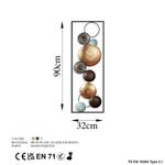 Casa si Gradina - Decoratiuni - Decoratiuni perete - Accesoriu decorativ de perete, Wallxpert, metal, multicolor, 32x90x4 cm, 891TNL2404 - Infinity.ro