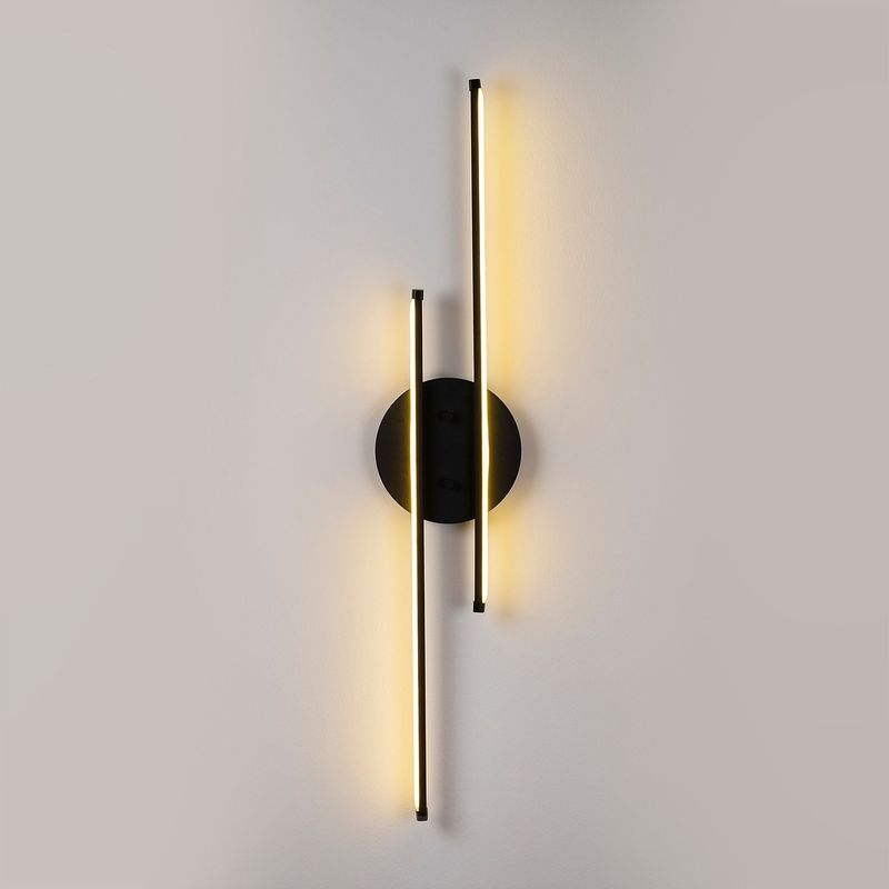 Casa si Gradina - Corpuri si surse de iluminat - Plafoniere, aplice si spoturi - Aplica de perete led, Opviq, metal, negru, 17x86x5 cm, 16w 3000k - Infinity.ro